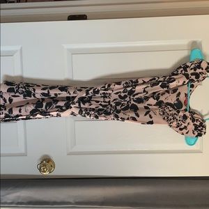 Elle Black Pink Floral Dress